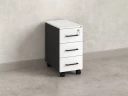 Тумба мобильная,3 ящика 300x500x600 RM123-30x50 Белый/Черный