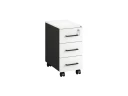 Тумба мобильная,3 ящика 300x500x600 RM123-30x50 Белый/Черный