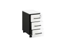 Тумба мобильная,3 ящика 300x500x600 RM123-30x50 Белый/Черный