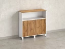 Шкаф-купе низкий, 2 полки с надстройкой 1200x420x1200 RM126-120x42 Дуб Юстус/Белый