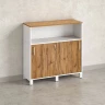 Шкаф-купе низкий, 2 полки с надстройкой 1200x420x1200 RM126-120x42 Дуб Юстус/Белый