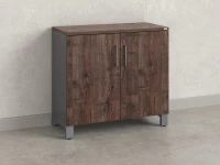 Шкаф низкий распашной, 2 уровня 900x600x850 RM147-90x60 Дуб Апрельский шоколад/Серый