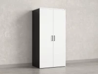 Гардероб, на регулируемых опорах, штанга, 1 полка 900x600x1800 RM159-90x60 Белый/Черный