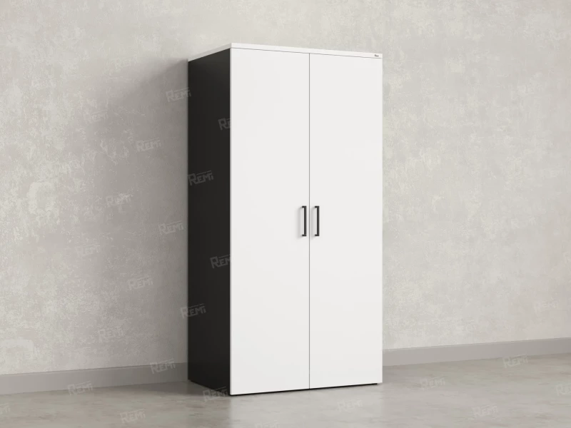 Гардероб, на регулируемых опорах, штанга, 1 полка 900x600x1800 RM159-90x60 Белый/Черный