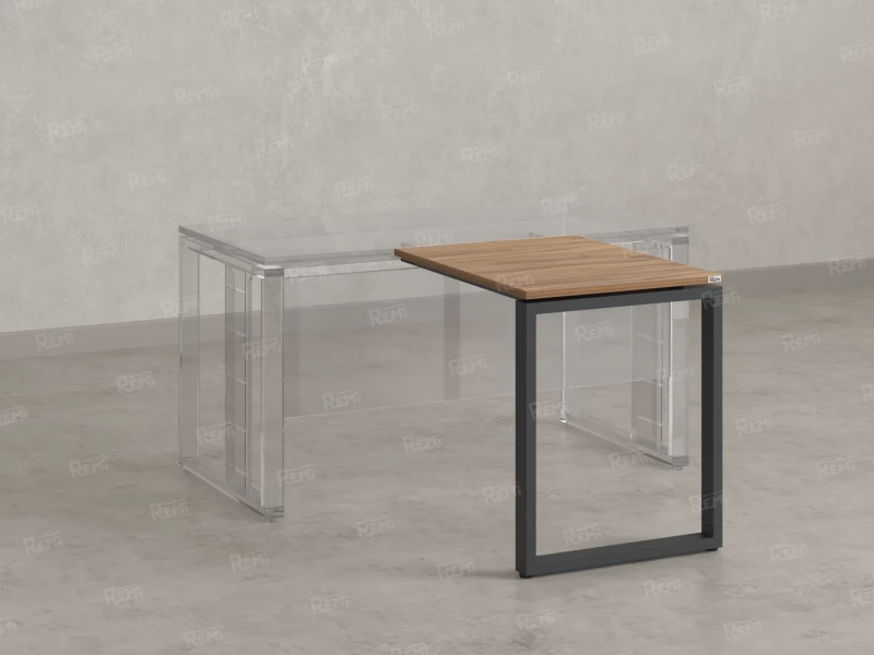 Брифинг прямой, с парящей столешнецей, на О-образном каркасе 1600x800x750 RM072-16x8 Юстус/Серый