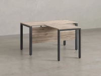 Стол с брифингом на П-образных опорах с экраном ЛДСП RM044-16x6 1600x2200x750 Дуб Маувелла/Серый