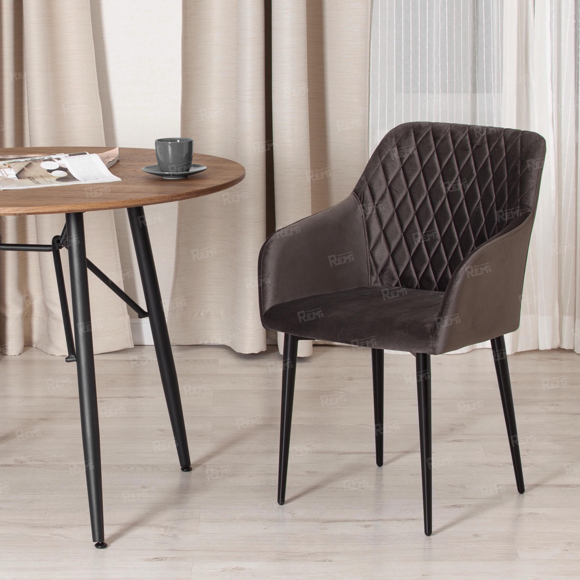 Кресло BREMO (mod. 708) Темно-серый/Темно-серый, Ткань (арт. 19046)