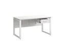 Стол прямой, подвесная тумба, ЛДСП экран, О-опора 1800x800x750 RM032-18x8 Белый/Белый