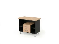 BRL RB074-100x60 Тумба сервисная на цокольных опорах 1000х600х760 Акация/Черный