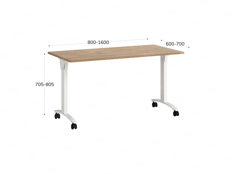 Стол складной, мобильный 1200x600x750 RM011-12x6 Юстус/Белый