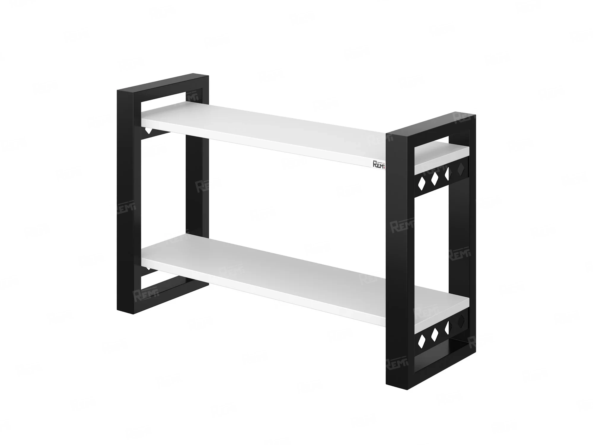 Полка настенная 900x300x500 RM194-90x30 Белый/Черный