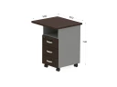 BRL RB092-45х58R Тумба приставная правая 650х580х740 Венге/Серый вулканический