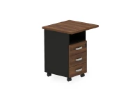 BRL RB092-45х58L Тумба приставная левая 650х580х740 Орех Вармия/Черный
