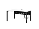 Стол угловой, экран металл, П-опора, левый 1400x800/1000x750, RM059-14x8-10 Белый/Черный