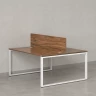 Бенч-система, 2 рабочих места, с одним экраном ЛДСП 1000x1200x750 RM169-2-10x12 Дуб Юстус/Белый