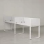Бенч-система в 1 ряд, 2 рабочих места 5 тканевых экранов 2400x600x750 RM168-1-24x6 Белый/Белый
