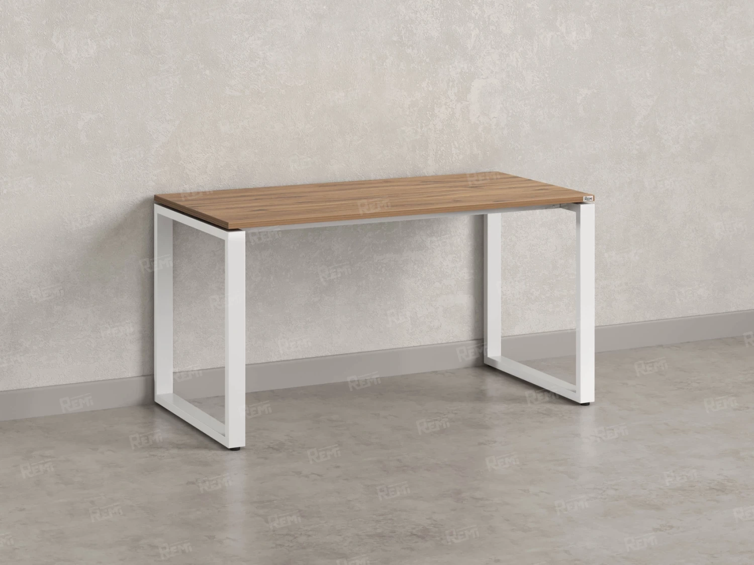 Стол прямой на O-образных опорах 1200x700x750 RM002-12x7 Дуб Юстус/Белый