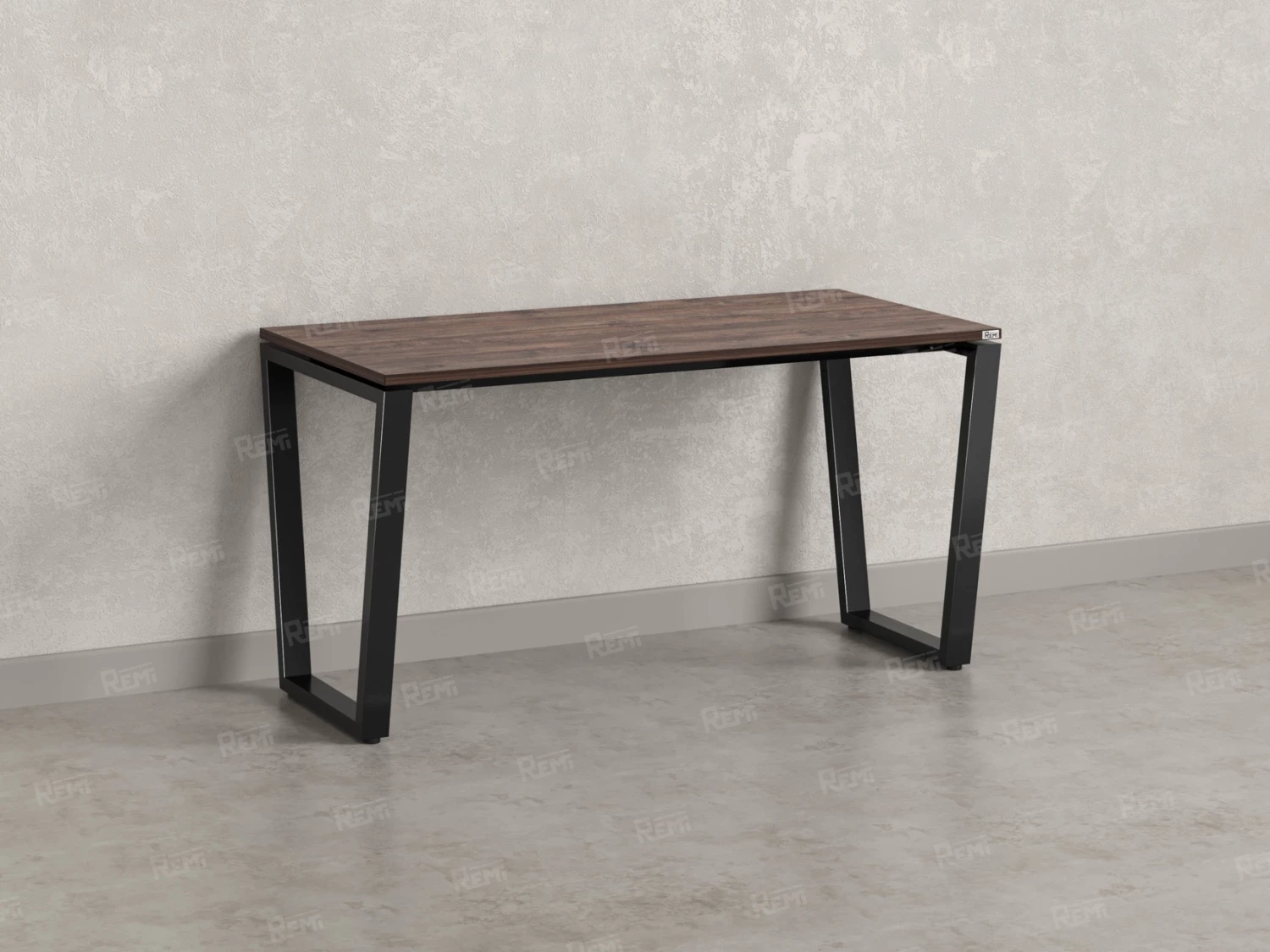 Стол прямой на U-образных опорах 1600x700x750 RM003-16x7 Дуб Апрельский шоколад/Черный