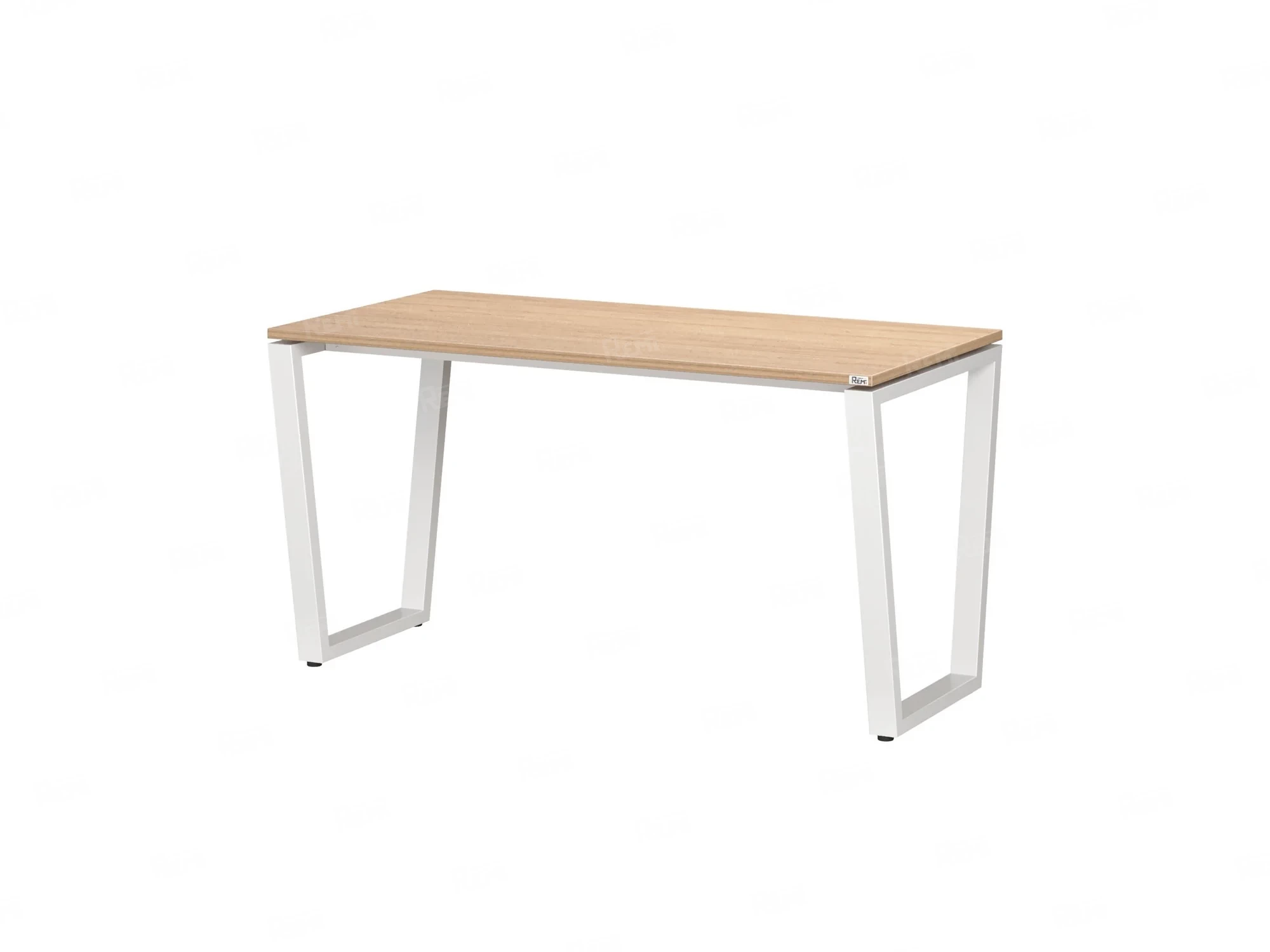 Стол прямой на U-образных опорах 2000x800x750 RM003-20x8 Вяз Швейцарский светлый/Белый