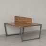 Бенч-система, 2 рабочих места, с одним экраном ЛДСП 1000x1200x750 RM172-2-10x12 Дуб Юстус/Серый