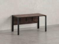 Стол прямой на П-образных опорах, экран ЛДСП 1400x600x750 RM005-14x6 Дуб Апрельский шоколад/Черный