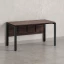 Стол прямой, П-опоры, экран ЛДСП,парящая стол-ца 1200x600x750 RM007-12x6 Дуб Апрельский шоколад/Черный