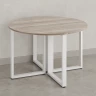 Круглый стол на О-образных опорах 1400x1400x750 RM187-14x14 Дуб Маувелла/Белый