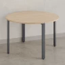 Круглый стол на П-образных опорах 1300x1300x750 RM186-13x13 Вяз Швейцарский светлый/Серый