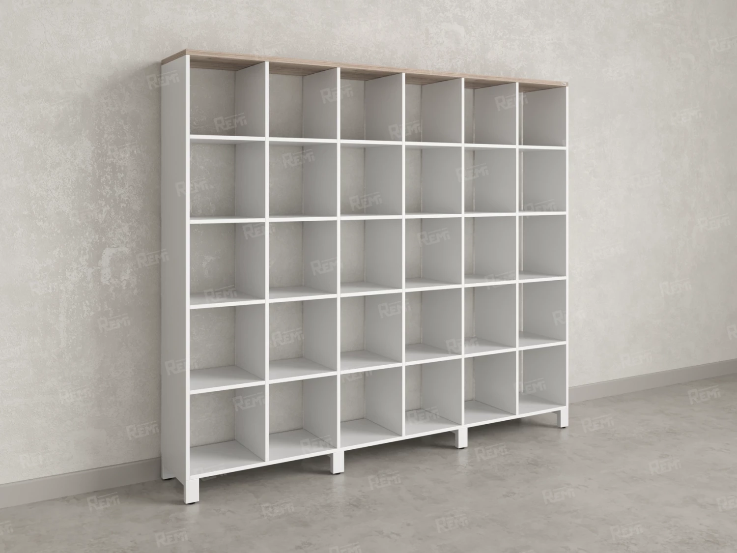 Стеллаж, 30 ячеек 2250х370х1980 RM143-225x37 Дуб Маувелла/Белый