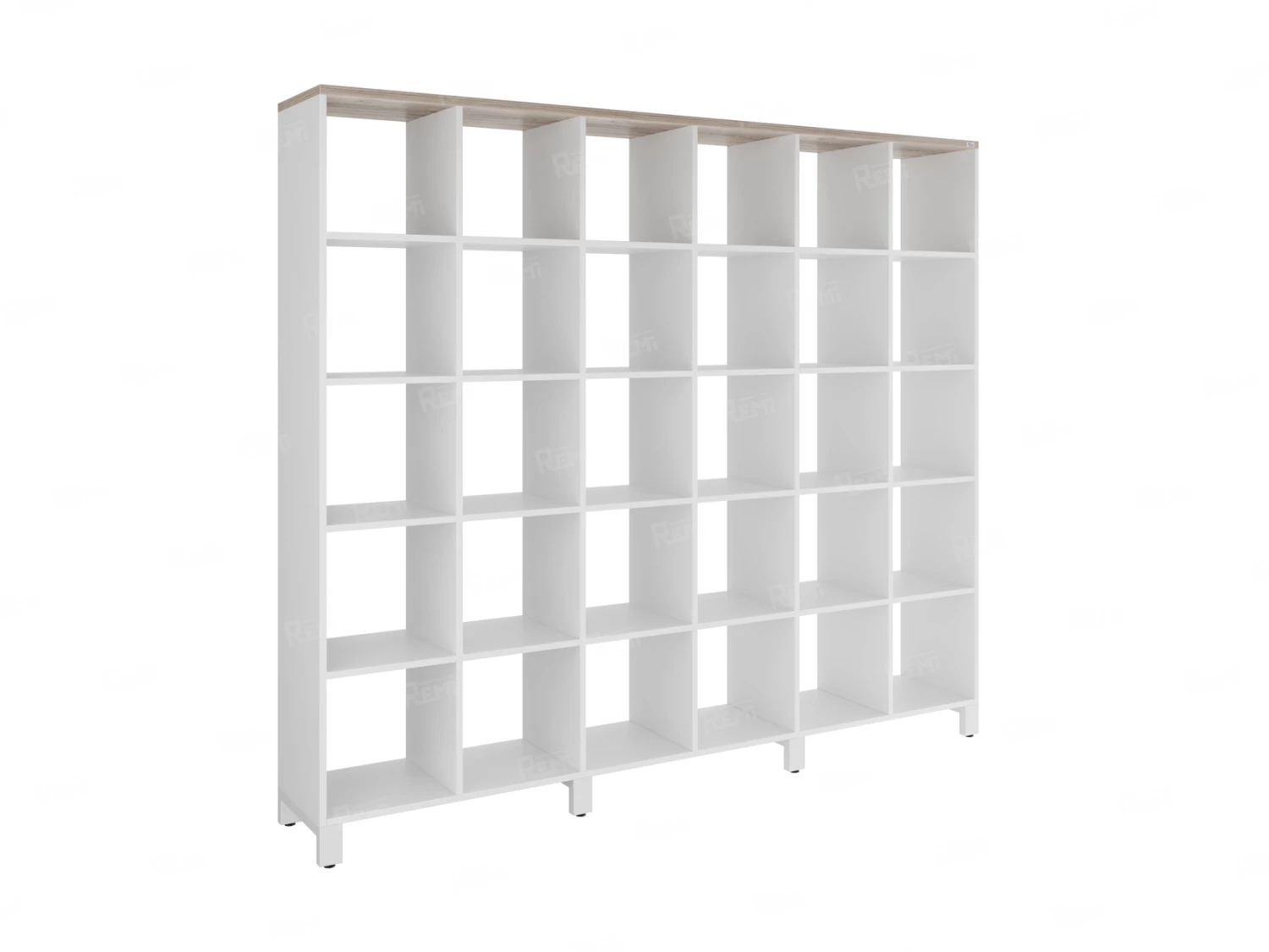 Стеллаж, 30 ячеек 2250х370х1980 RM143-225x37 Дуб Маувелла/Белый