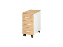 Тумба мобильная,3 ящика 300x500x600 RM123-30x50 Вяз Швейцарский светлый/Белый