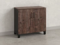 Шкаф низкий распашной, 2 уровня 900x600x850 RM147-90x60 Дуб Апрельский шоколад/Черный