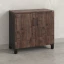 Шкаф низкий распашной, 2 уровня 900x600x850 RM147-90x60 Дуб Апрельский шоколад/Черный