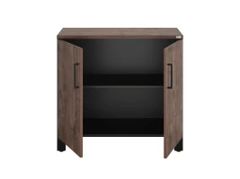 Шкаф низкий распашной, 2 уровня 900x600x850 RM147-90x60 Дуб Апрельский шоколад/Черный