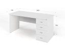 Однотумбовый стол RLG008 160x70x75 Белый, Серия ЛАЙТ | LIGHT