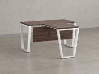 Стол с брифингом с парящей столешницей на U-образных опорах с экраном ЛДСП RM047-10x7 1000x1700x750 Дуб Апрельский шоколад/Белый