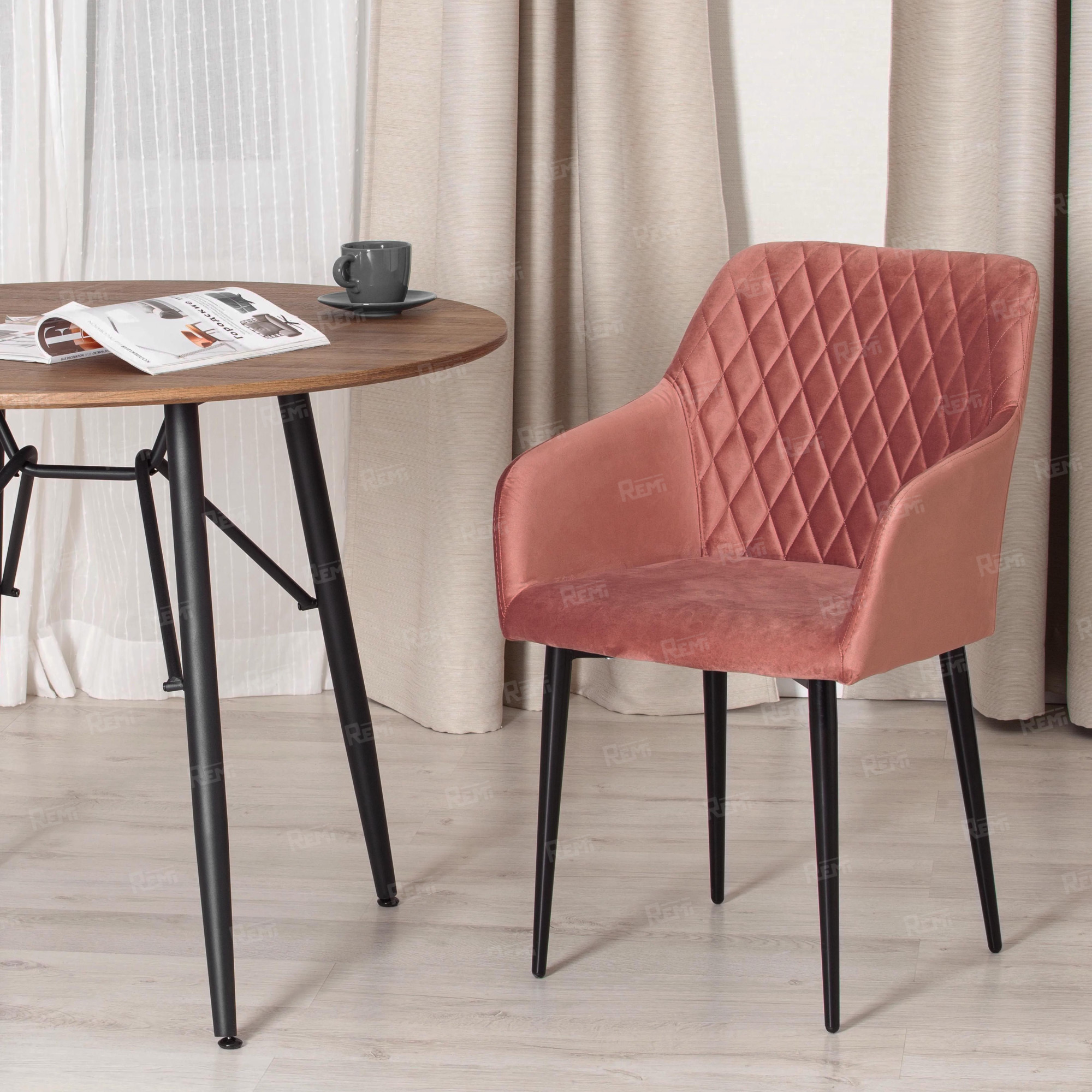 Кресло BREMO (mod. 708) Коралловый/Коралловый, Ткань (арт. 19043)