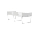 Бенч-система, 4 рабочих места, на U-образных опорах, 8 ЛДСП экранов 2800x1600x750 RM173-2-14x16 Белый/Белый