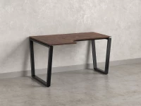 Стол угловой, U-опора, левый 1800x900/1200x750, RM051-18x9-12 Дуб Апрельский шоколад/Черный