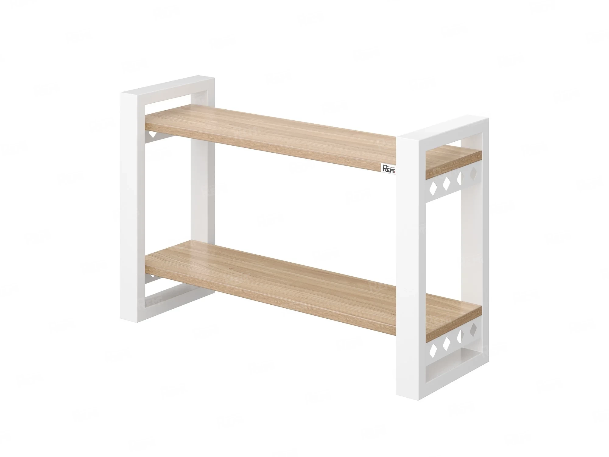 Полка настенная 900x300x500 RM194-90x30 Вяз Швейцарский светлый/Белый