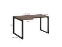 Стол угловой, О-опора, левый 1600x900/1200x750, RM055-16x9-12 Дуб Апрельский шоколад/Черный