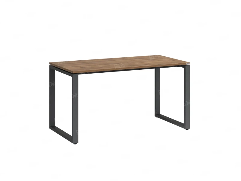 Стол прямой на O-образных опорах 1200x700x750 RM002-12x7 Дуб Юстус/Серый