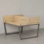 Бенч-система, 2 рабочих места, 5 ЛДСП экранов 1200x1400x750 RM172-4-12x14 Вяз Швейцарский светлый/Серый