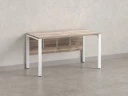 Стол прямой на П-образных опорах, экран ЛДСП 1400x600x750 RM005-14x6 Дуб Маувелла/Белый
