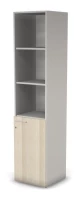 Шкаф полуоткрытый RAC065 с замком правый 45,1x44,8x198,2см Сосна Аланд/Серый камень, Серия Аккорд / Accord