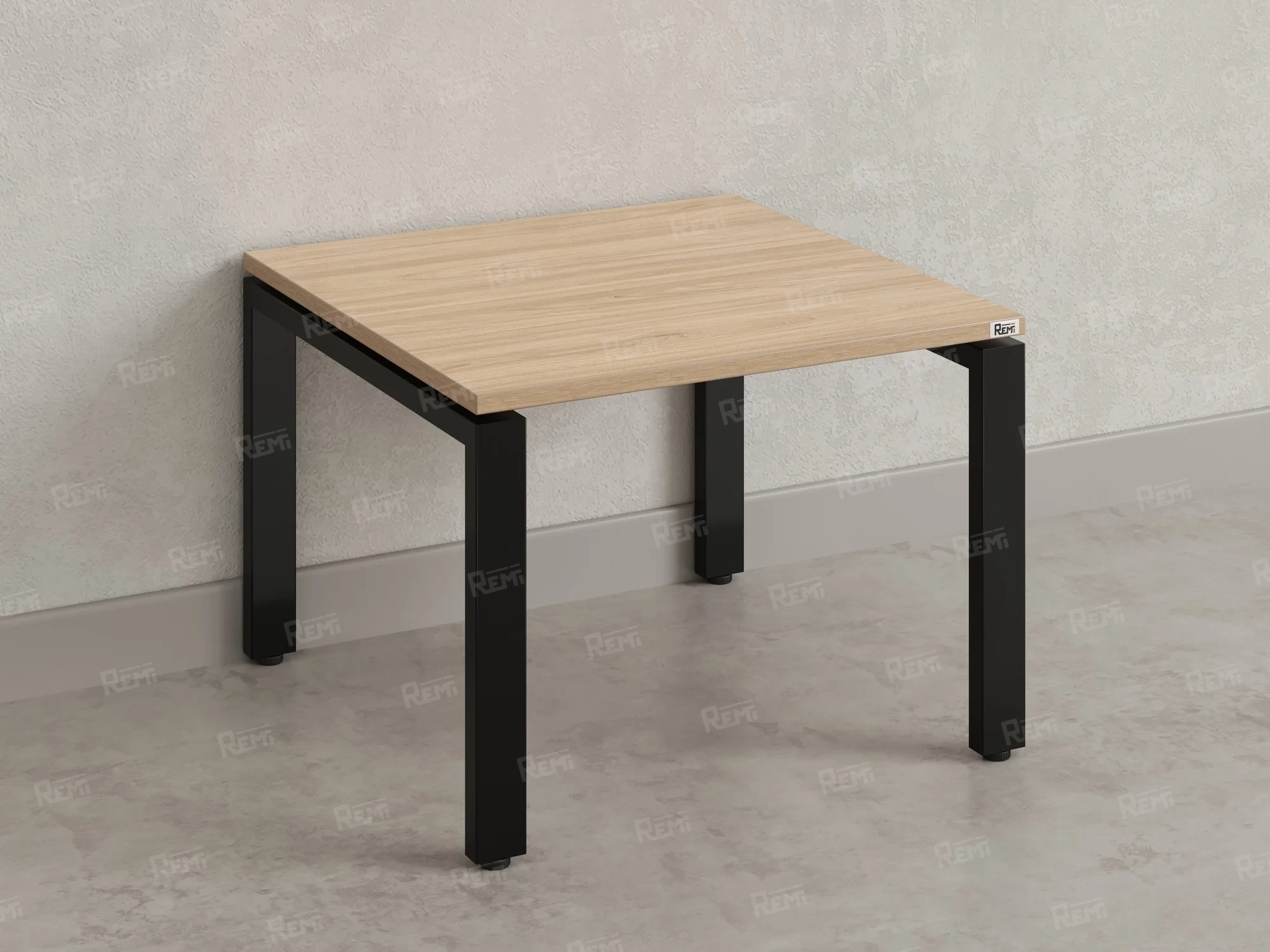 Журнальный стол с полкой 1200x600x550 RM183-12x6 Вяз Швейцарский светлый/Черный