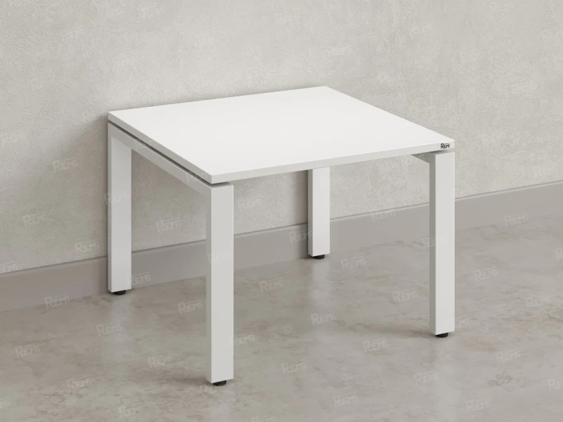 Журнальный стол с полкой 800x600x550 RM183-8x6 Белый/Белый