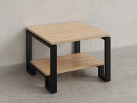 Журнальный стол с полкой 900x800x550 RM181-9x8 Вяз Швейцарский светлый/Черный