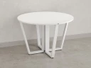 Круглый стол на U-образных опорах 1600x1600x750 RM188-16x16 Белый/Белый