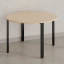 Круглый стол на П-образных опорах 1300x1300x750 RM186-13x13 Вяз Швейцарский светлый/Черный